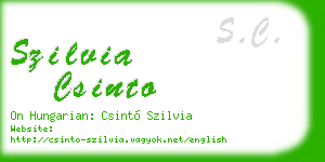 szilvia csinto business card